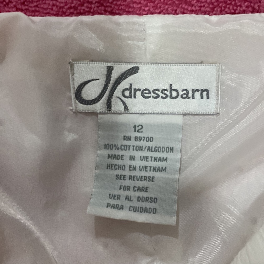 Dressbarn White Lacey Dress Size 12 - Picture 4 of 9